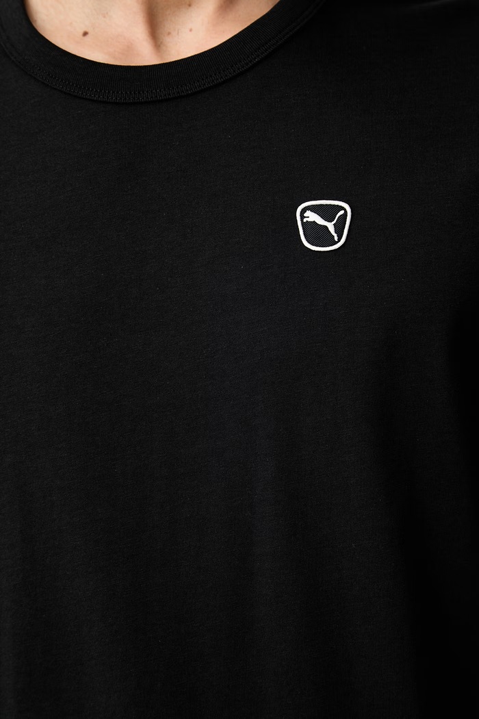 T-shirt męski bawełniany Essential elevated Puma czarny 692054