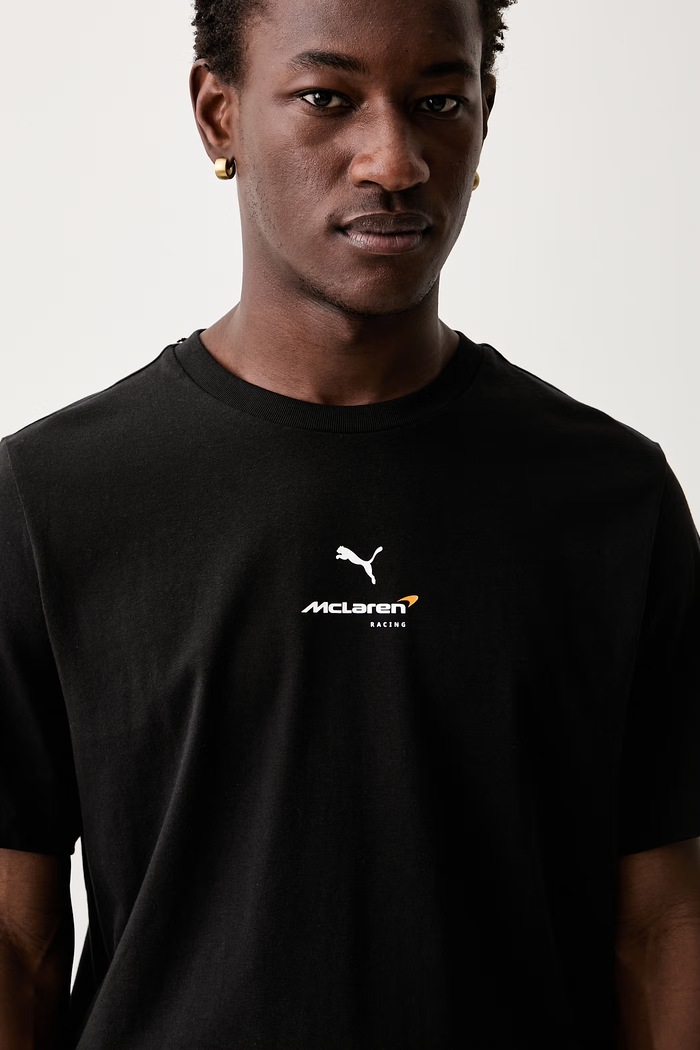 Puma T-shirt męski bawełniany McLaren czarny 637448