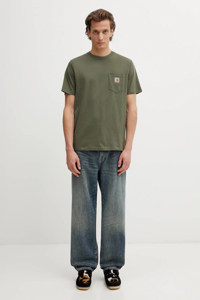 Pamučna majica Carhartt WIP SS Pocket T-Shirt I030434.11XX zelena