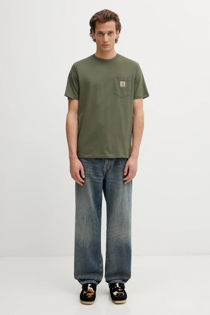 Pamučna majica Carhartt WIP SS Pocket T-Shirt I030434.11XX zelena