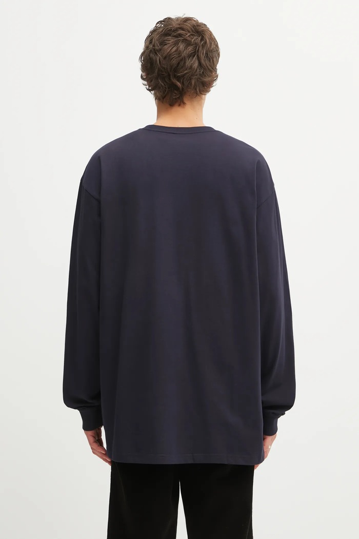 Clothing Carhartt WIP cotton longsleeve top LS Chase T-Shirt I026392.00HXX navy