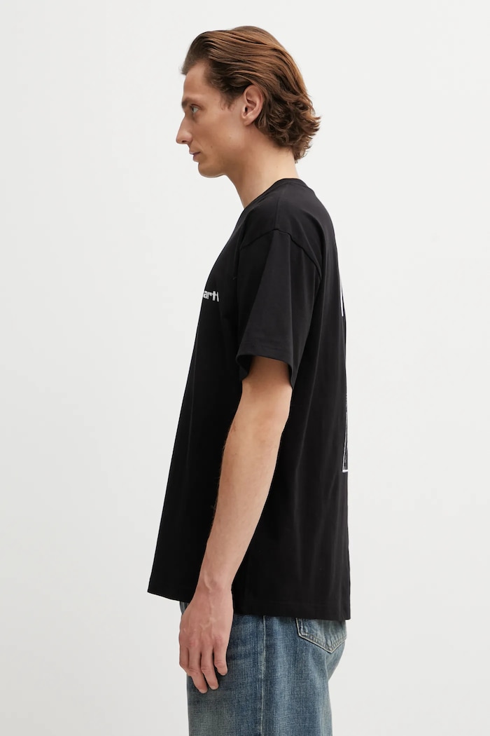 Carhartt WIP tricou din bumbac SS Caps T-Shirt I036012.89XX negru SS26