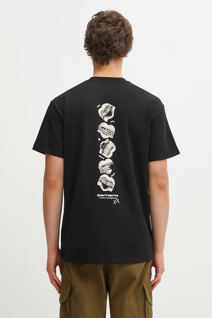 Carhartt WIP t-shirt bawełniany SS Garble T-Shirt nadruk czarny I036007.89XX