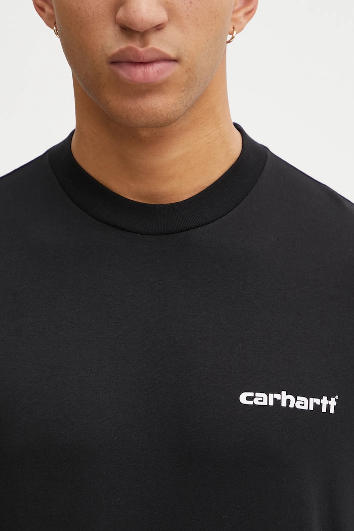 Pamučna majica Carhartt WIP SS Archive Lines T-Shirt crna I036003.89XX