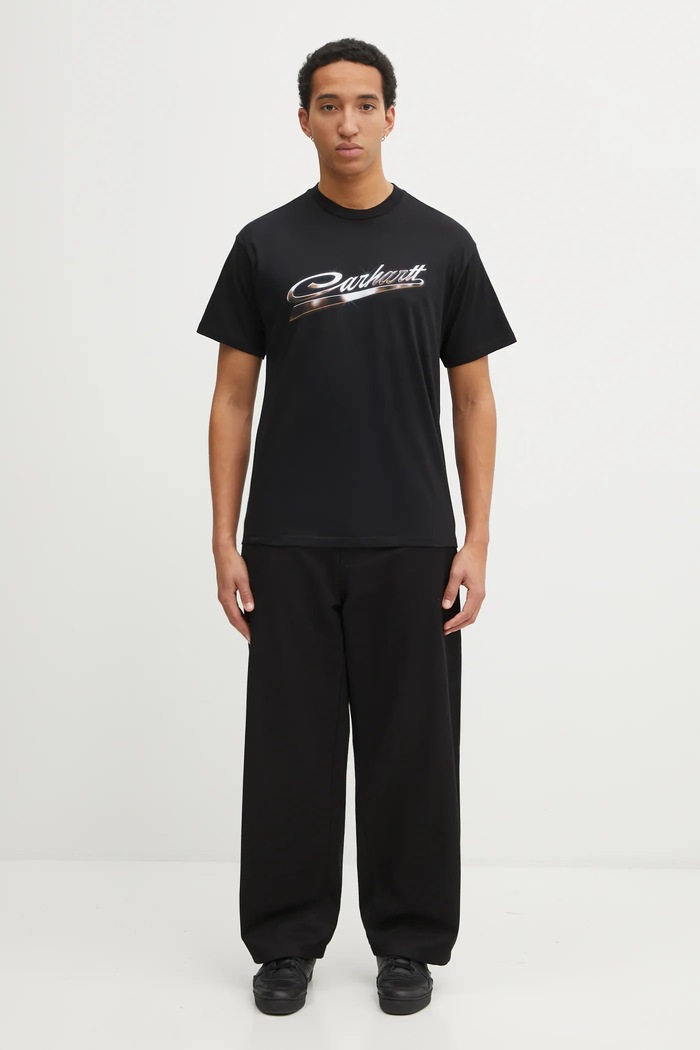 Carhartt WIP t-shirt bawełniany SS Vroooom T-Shirt I036014.89XX czarny