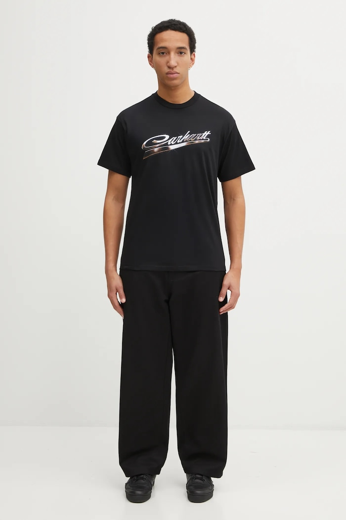 Carhartt WIP t-shirt bawełniany SS Vroooom T-Shirt I036014.89XX czarny