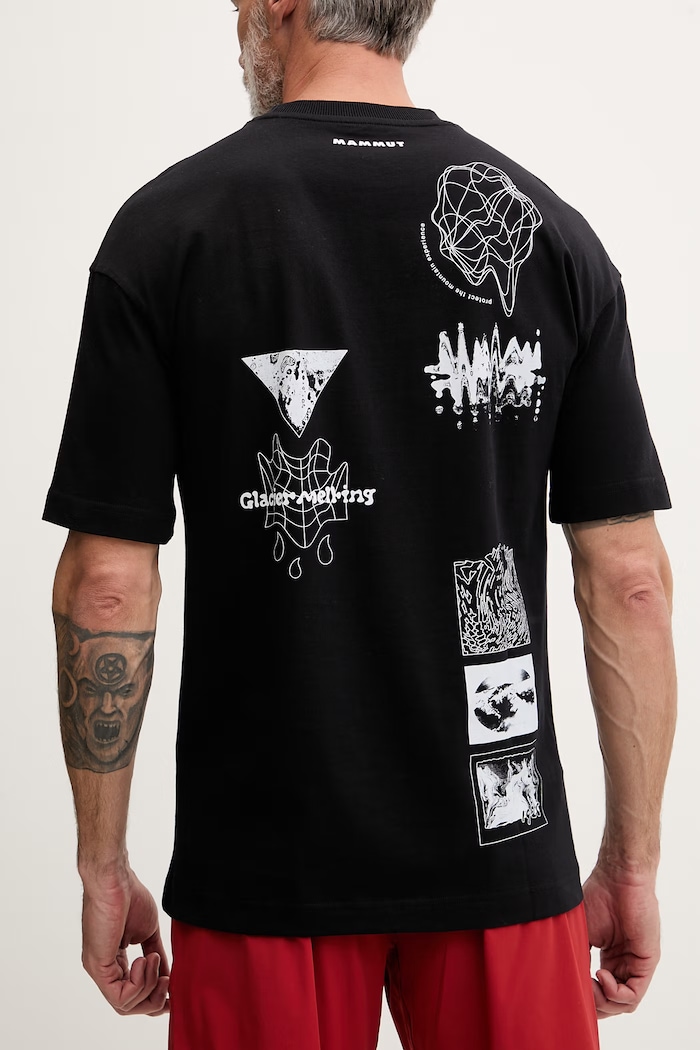 Mammut t-shirt Ανδρικό βαμβακερό 1017.07520 μαύρο
