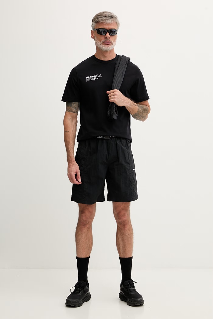Mammut T-shirt męski bawełniany 1017.07600 czarny SS26