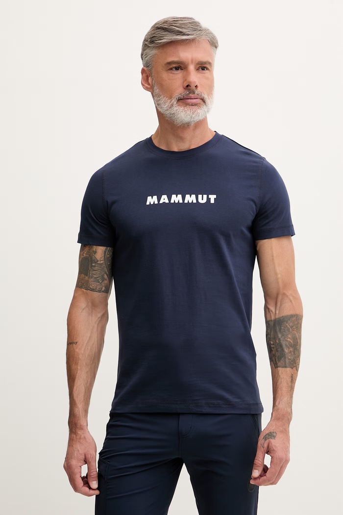 Mammut t-shirt ανδρικό βαμβακερό σκούρο μπλε 1017.07820
