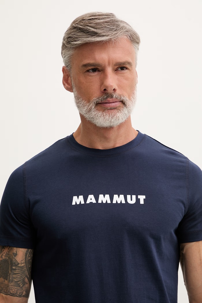 Mammut t-shirt ανδρικό βαμβακερό σκούρο μπλε 1017.07820