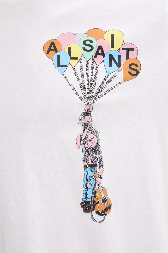 AllSaints T-shirt βαμβακερό M008PA μπεζ