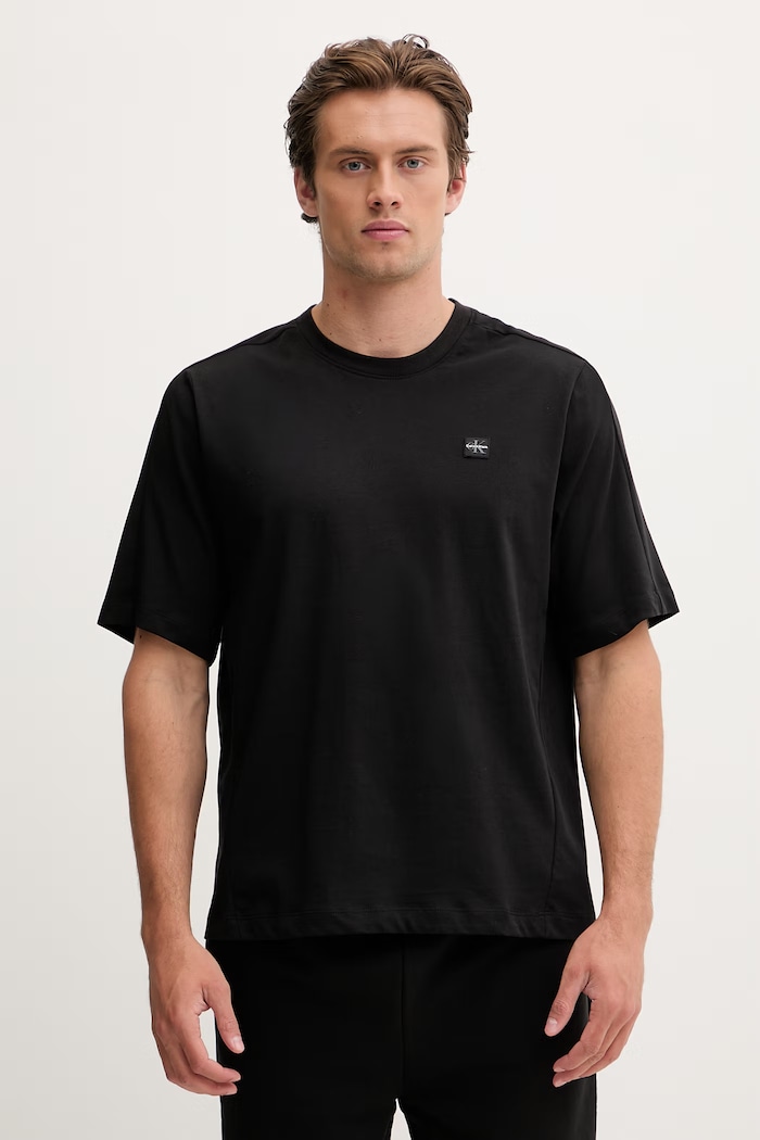 Calvin Klein Performance T-shirt treningowy męski z bawełną czarny LVGMS6K112