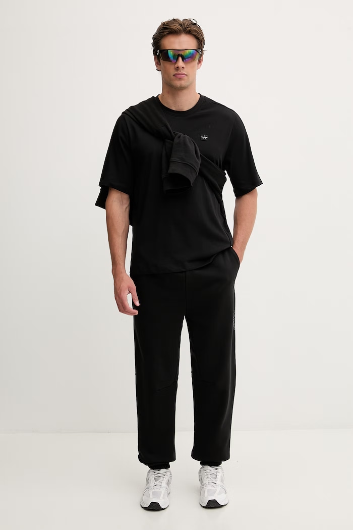 Calvin Klein Performance T-shirt treningowy męski z bawełną LVGMS6K112 czarny SS26