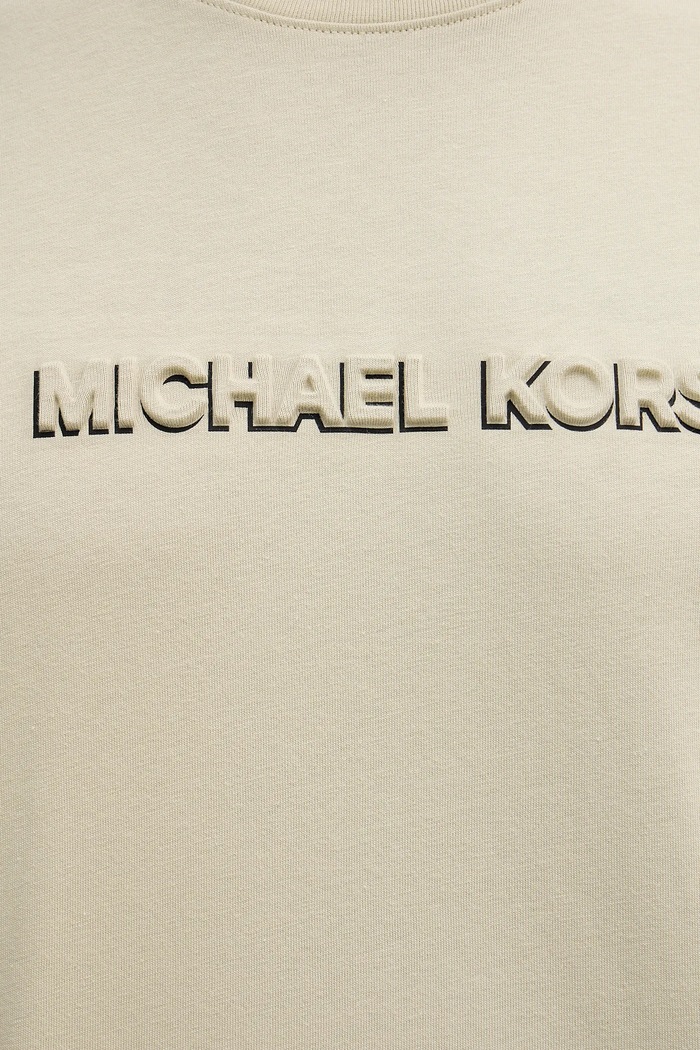 Bavlnené tričko Michael Kors CF552SJ1V2 béžová