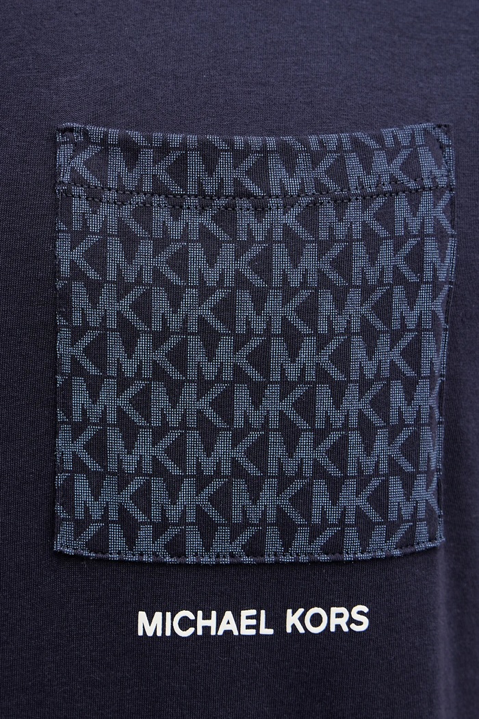 Памучна тениска Michael Kors CR652T1FV4 тъмносин
