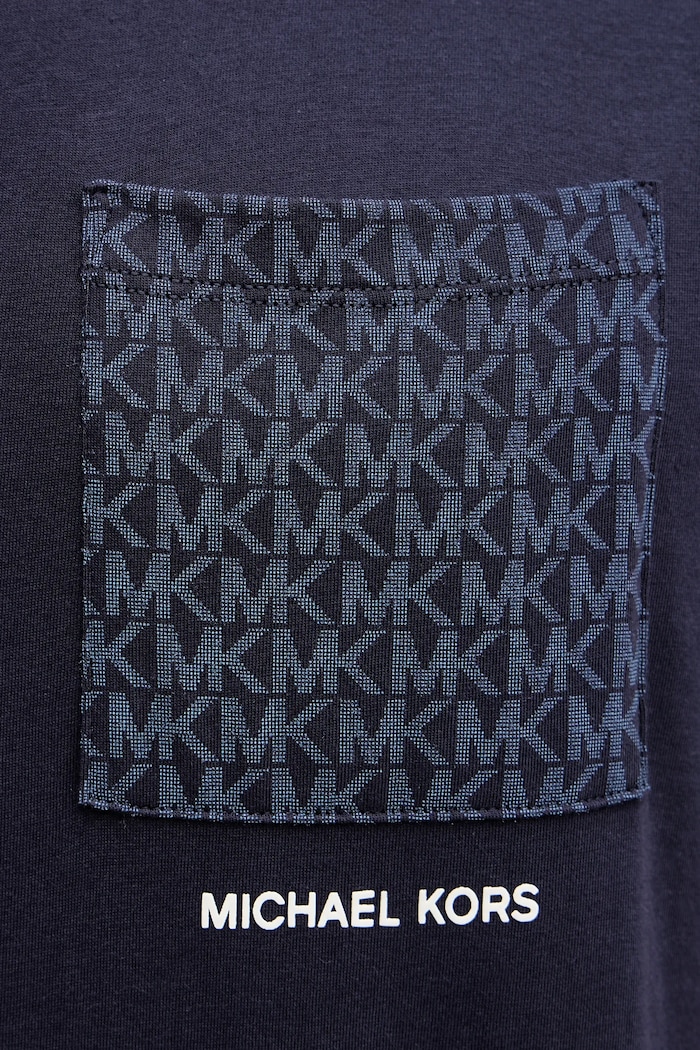 Памучна тениска Michael Kors CR652T1FV4 тъмносин