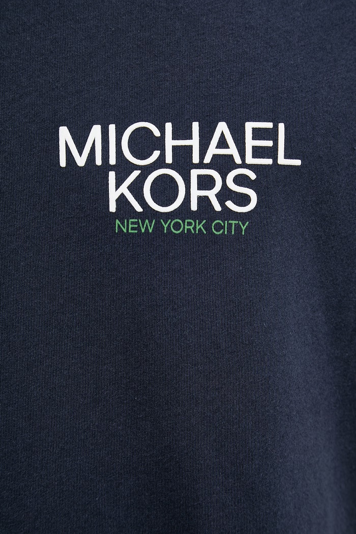 Michael Kors majica za muškarce od pamuka CR652YHFV4 mornarsko plava