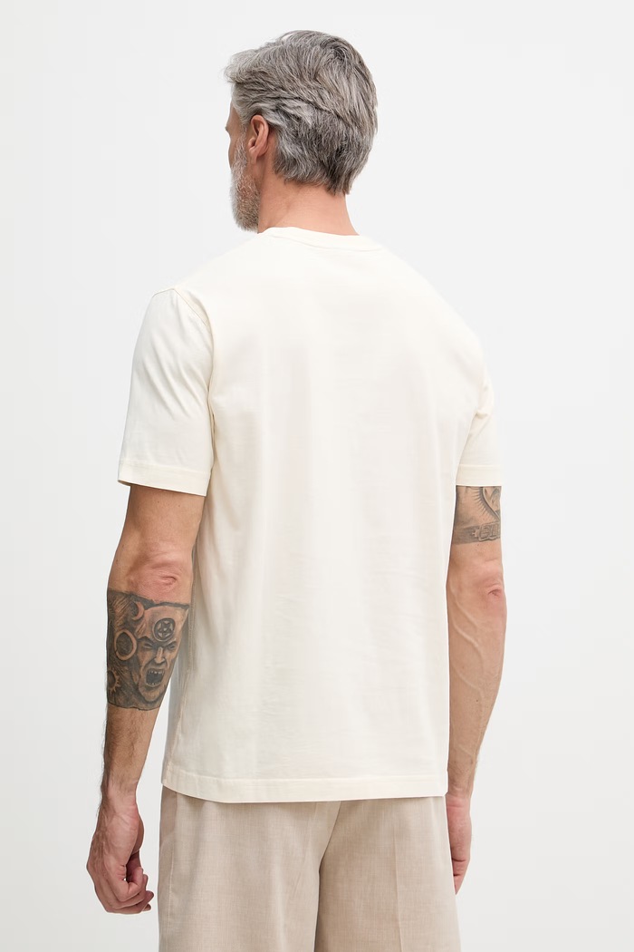 Îmbrăcăminte Mos Mosh tricou pentru bărbați, din bumbac Ciao 510060 bej
