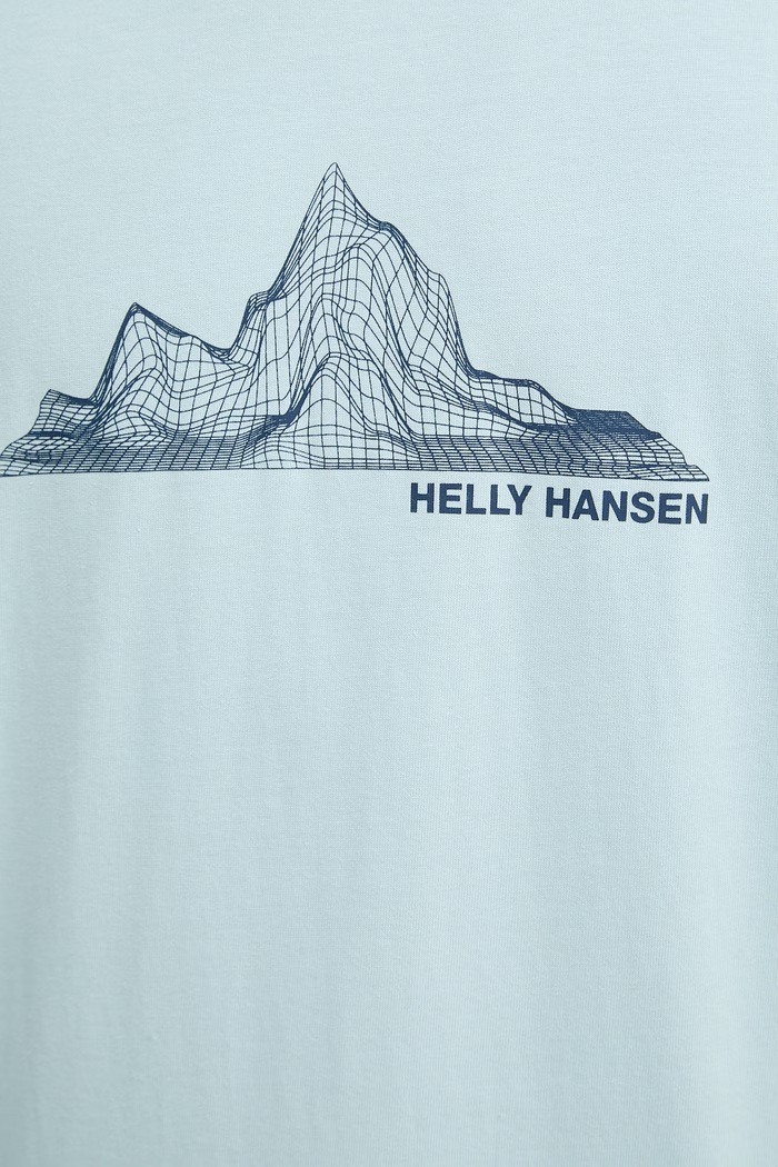 Helly Hansen kratka majica moška bombažna MASSIF GRAPHIC 54600.538 modra