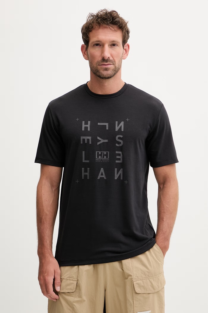 Helly Hansen tričko pánske SKOG RECYCLED GRAPHIC čierna 63082.991