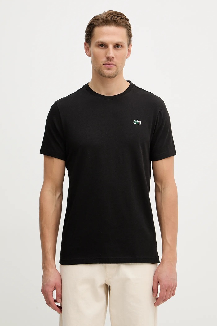 Lacoste férfi T-shirt sima fekete TH0003