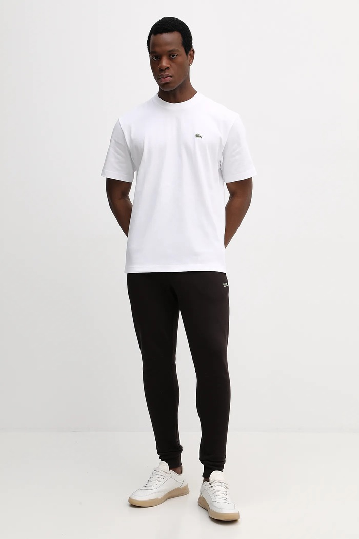 Lacoste kratka majica moška bombažna TH0876 bela SS26