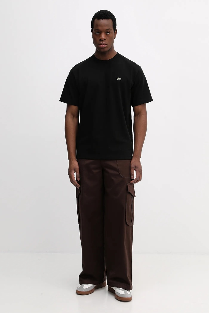 Lacoste t-shirt da uomo in cotone TH0876 nero SS26