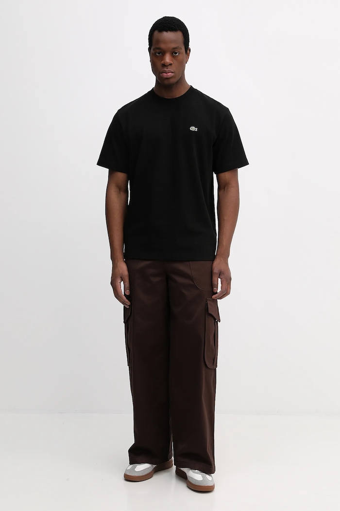 Lacoste t-shirt da uomo in cotone TH0876 nero SS26