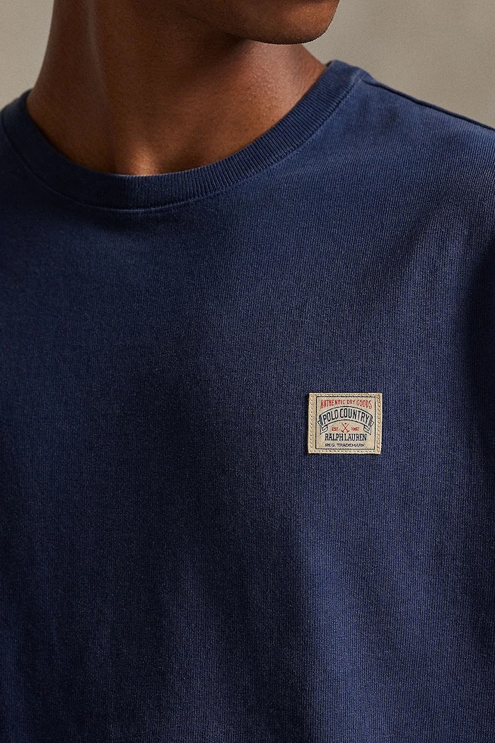 Памучна тениска Polo Ralph Lauren 10/1 HEAVY JERSEY син 710P04965002