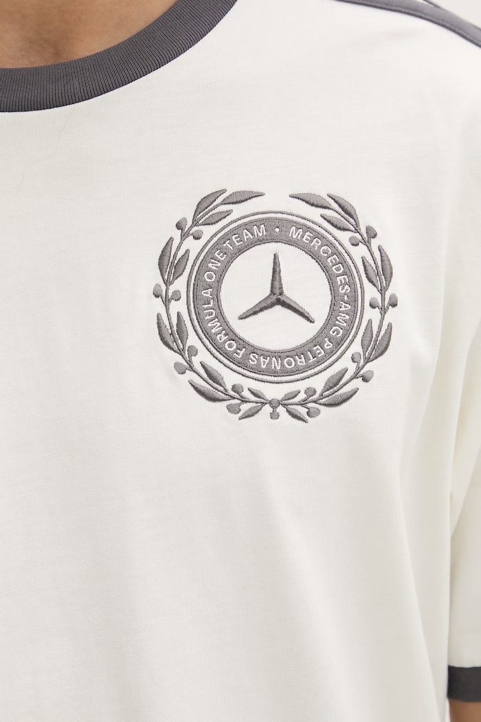 adidas tričko pánske bavlnené x Mercedes KE8275 béžová