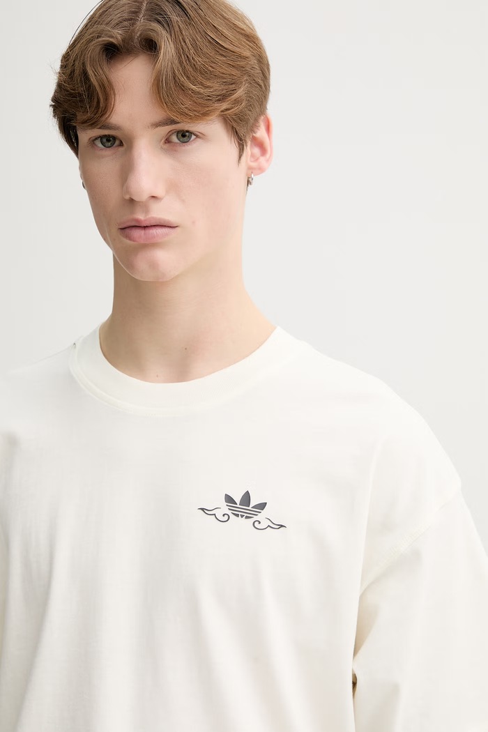 adidas Originals tricou din bumbac bej KW8002