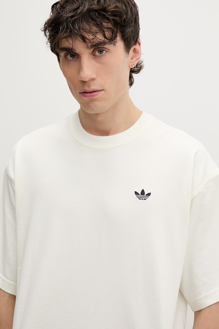 adidas Originals pánske bavlnené tričko Airbrush KW8008 béžová