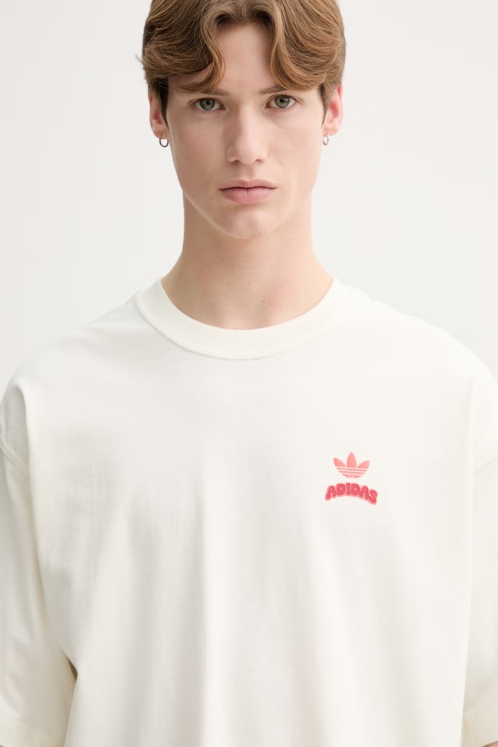 Bavlnené tričko adidas Originals béžová KW8010