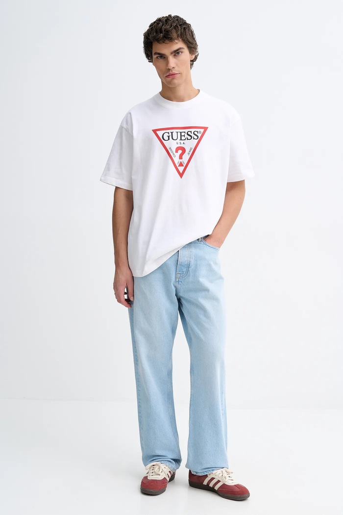 Guess Jeans t-shirt bawełniany M4YI45.K8FQ4 biały SS26