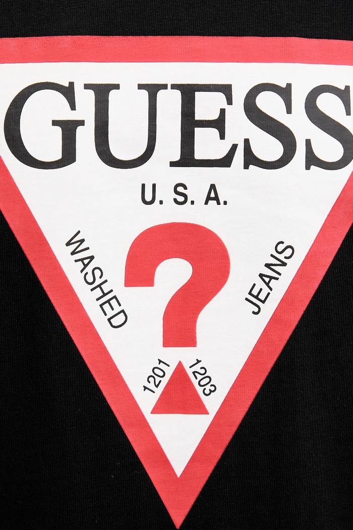Guess Jeans pamut póló M4YI45.K8FQ4 fekete