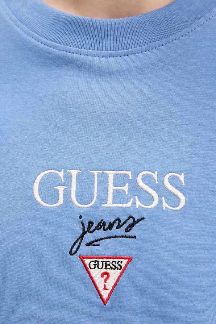 Guess Jeans tricou oversized pentru bărbați din bumbac M6RI45.K8HM0 albastru