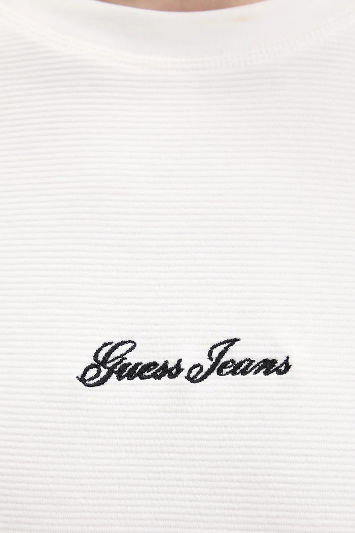 Bavlnené tričko s dlhým rukávom Guess Jeans M6RP13.KD461 béžová