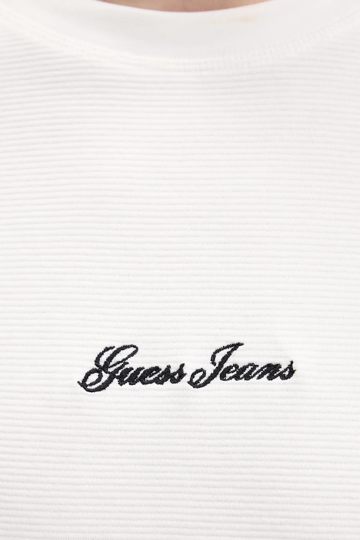 Bavlnené tričko s dlhým rukávom Guess Jeans M6RP13.KD461 béžová