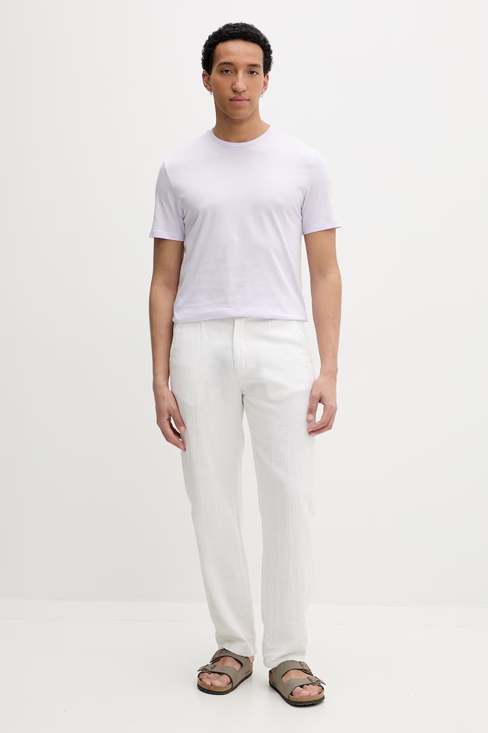 Calvin Klein t-shirt ανδρικό βαμβακερό LV04LC255G μωβ SS26