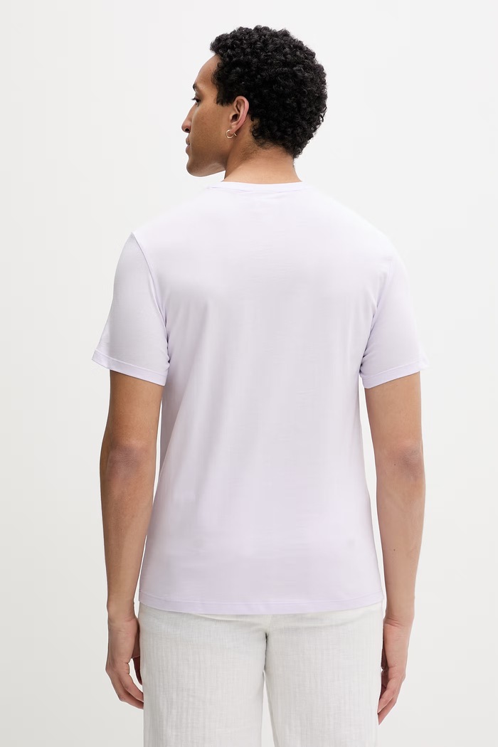 Ρούχα Calvin Klein t-shirt ανδρικό βαμβακερό LV04LC255G μωβ