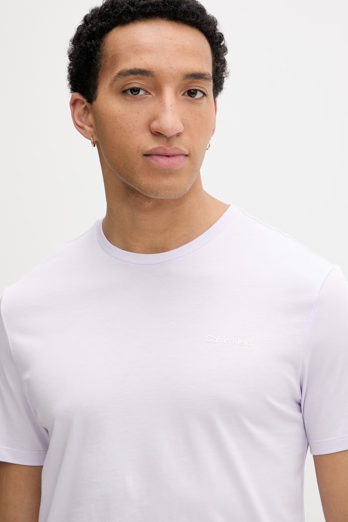 Calvin Klein t-shirt ανδρικό βαμβακερό μωβ LV04LC255G