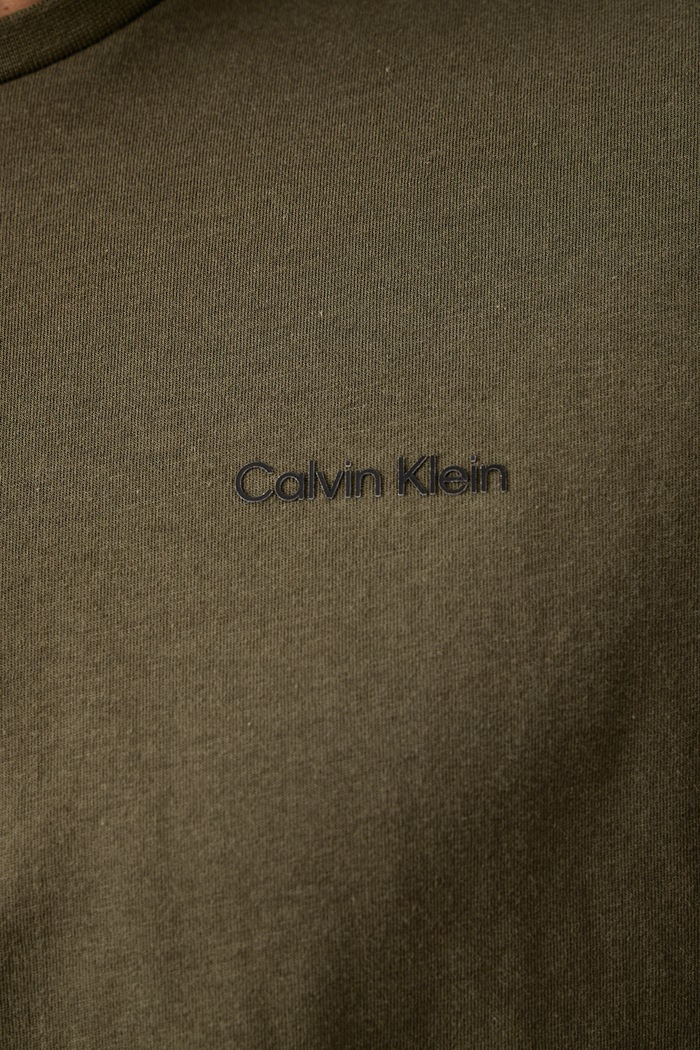 T-shirt męski bawełniany Calvin Klein zielony LV04LC255G