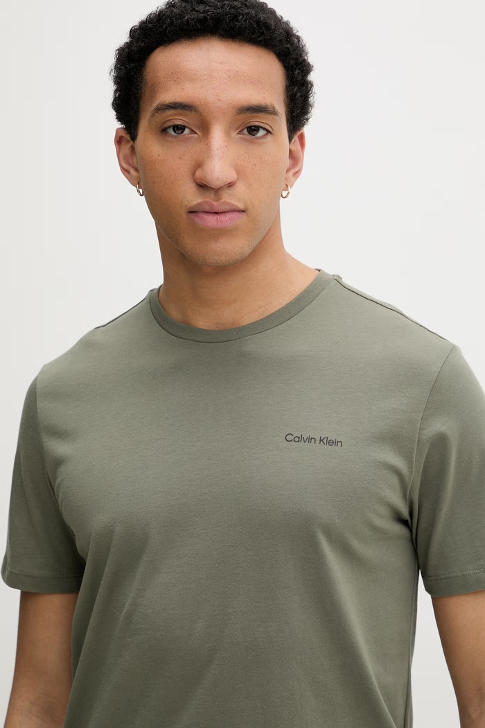 Calvin Klein tričko pánske bavlnené zelená LV04LC255G