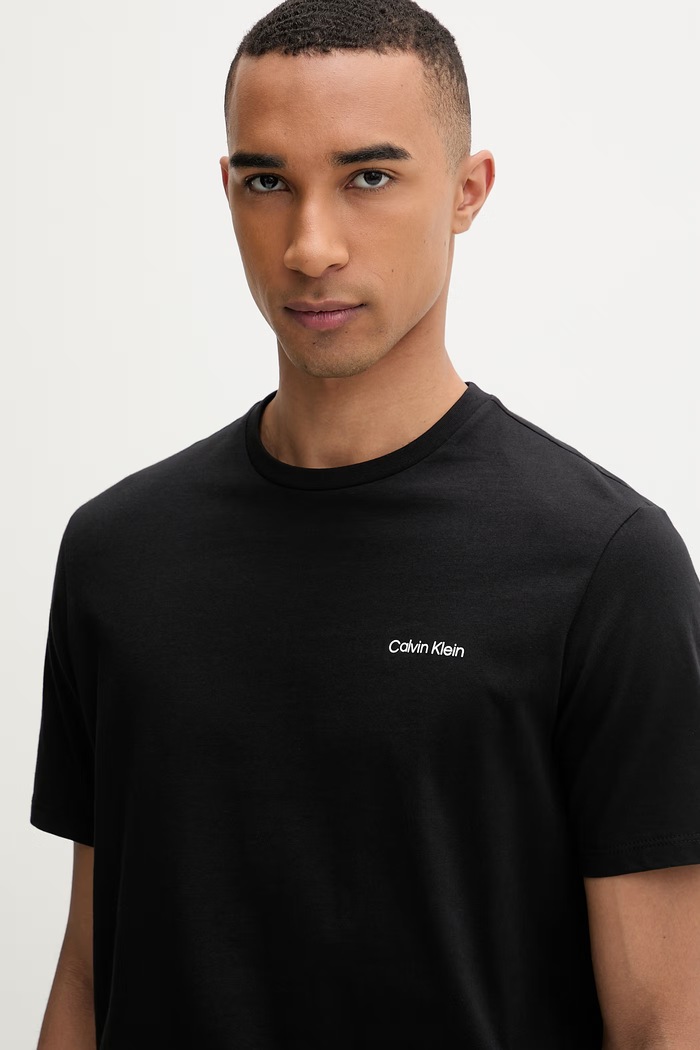 Calvin Klein t-shirt Ανδρικό βαμβακερό μαύρο LV04LC255G
