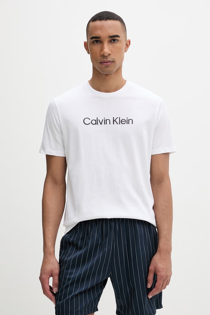 Calvin Klein t-shirt ανδρικό βαμβακερό λευκό LV04LF809G