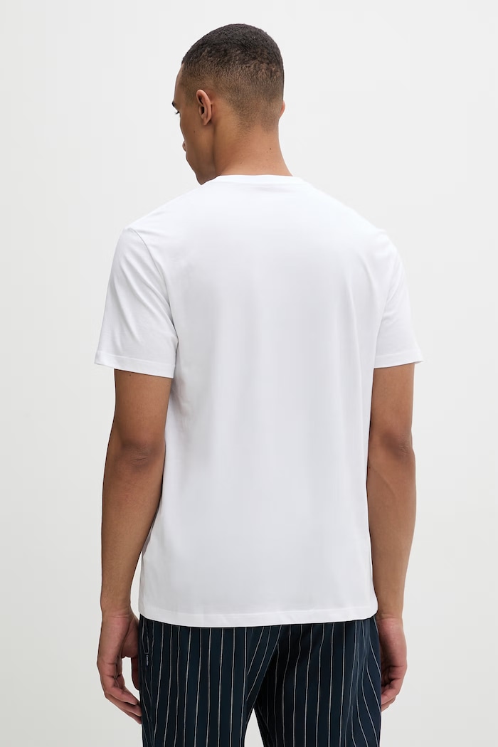 Ρούχα Calvin Klein t-shirt ανδρικό βαμβακερό LV04LF809G λευκό