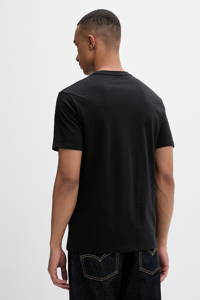 Odzież Calvin Klein T-shirt męski bawełniany LV04LF810G czarny