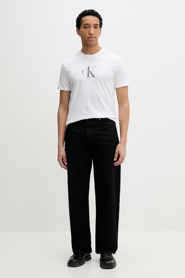 Calvin Klein tričko pánske bavlnené biela LV04RF853G