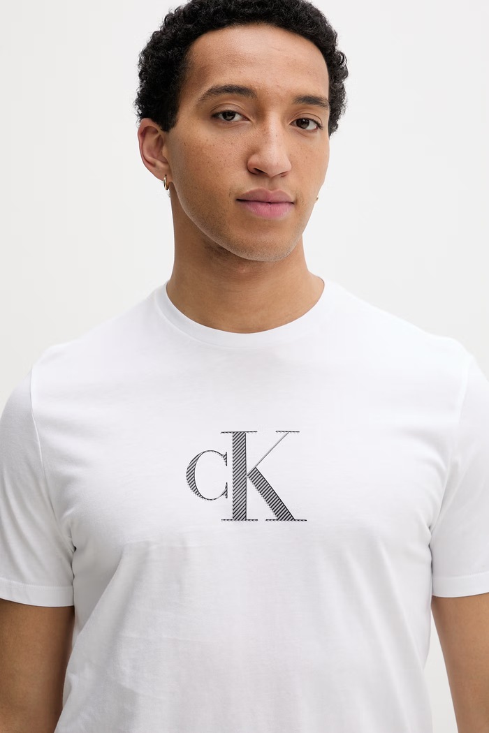Calvin Klein tričko pánske bavlnené biela LV04RF853G