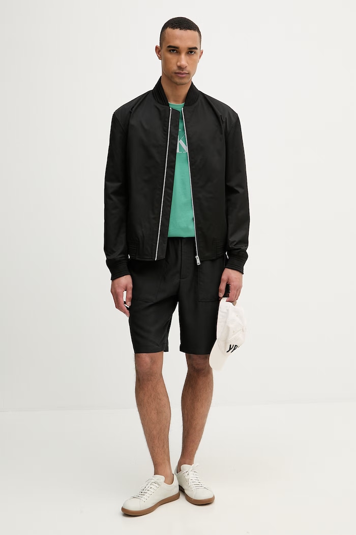 Calvin Klein tričko pánske bavlnené LV04RF853G zelená SS26